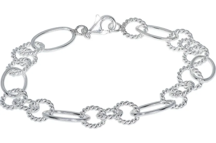 Srebrna bransoletka koła