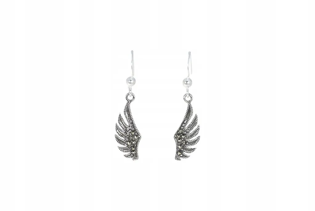 Srebrne kolczyki z markazytami