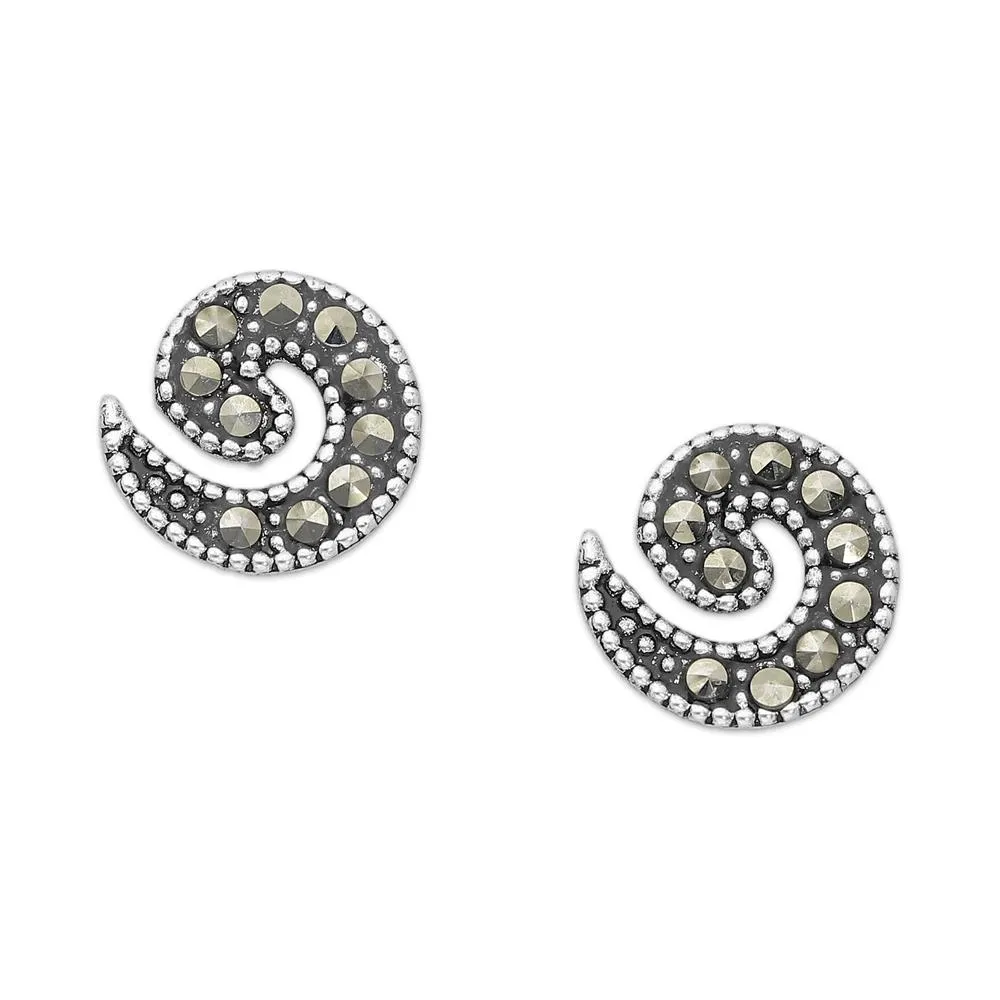 Kolczyki srebrne z Markazytami