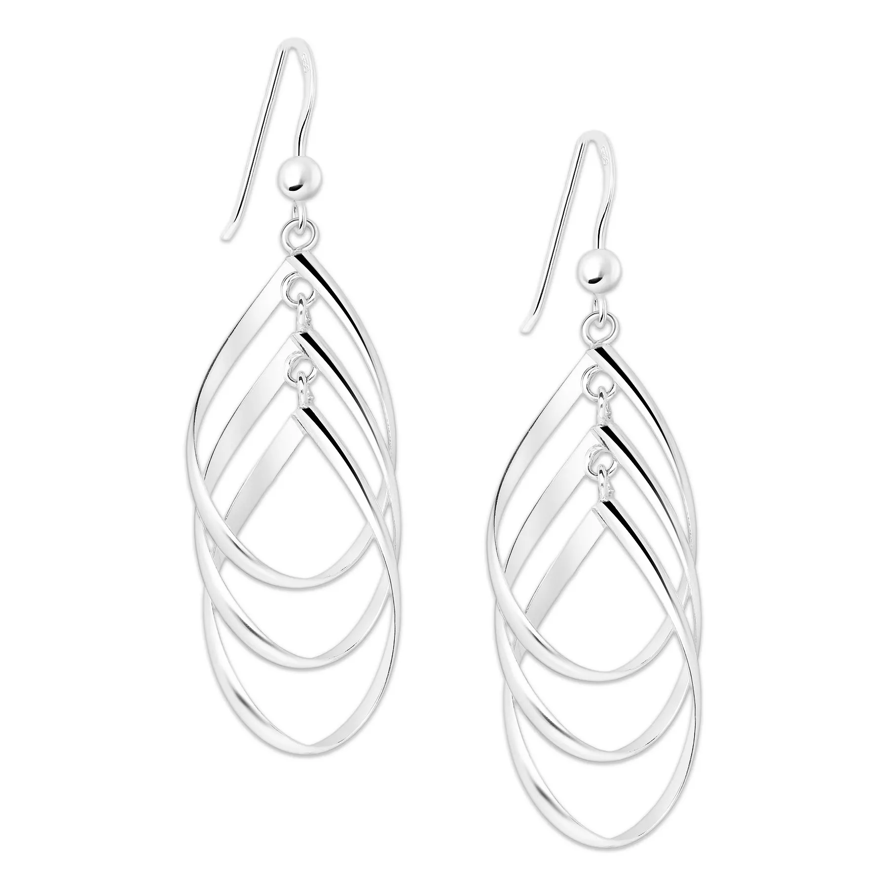 Modne srebrne kolczyki