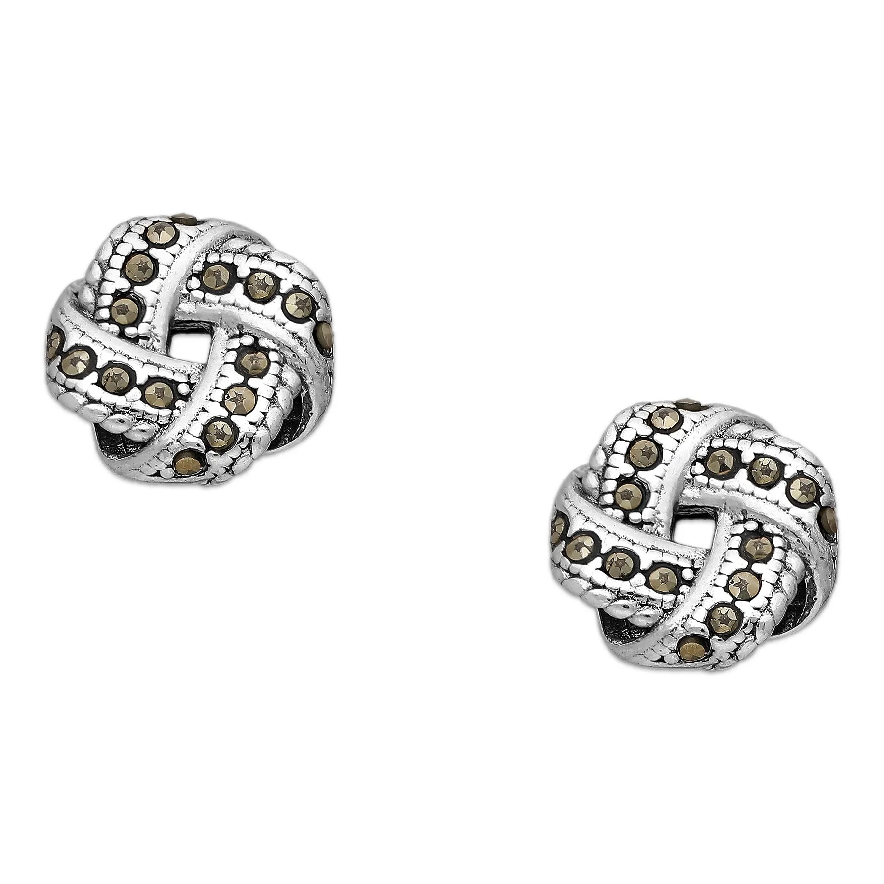 Srebrne kolczyki z markazytami