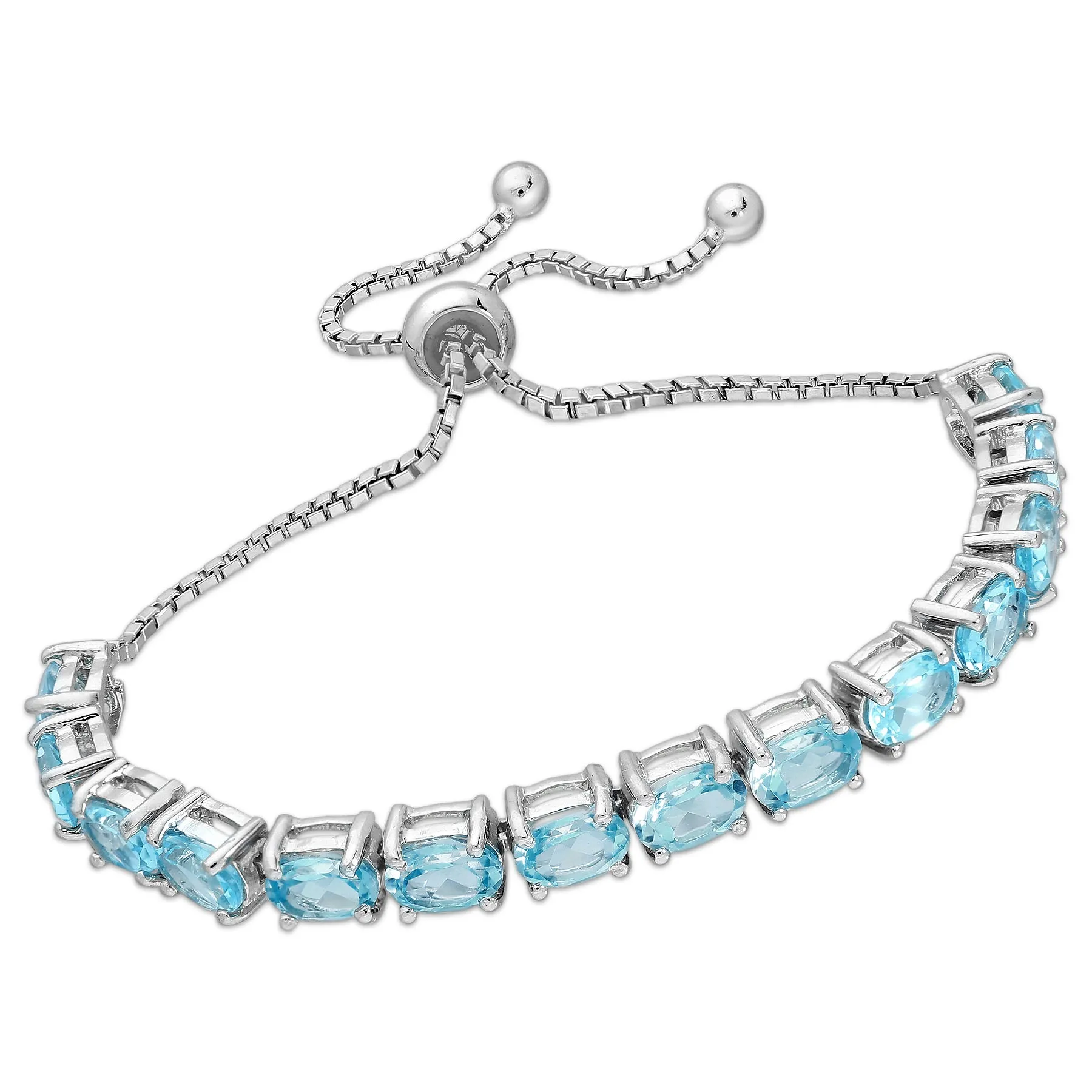 Srebrna bransoletka z topazem