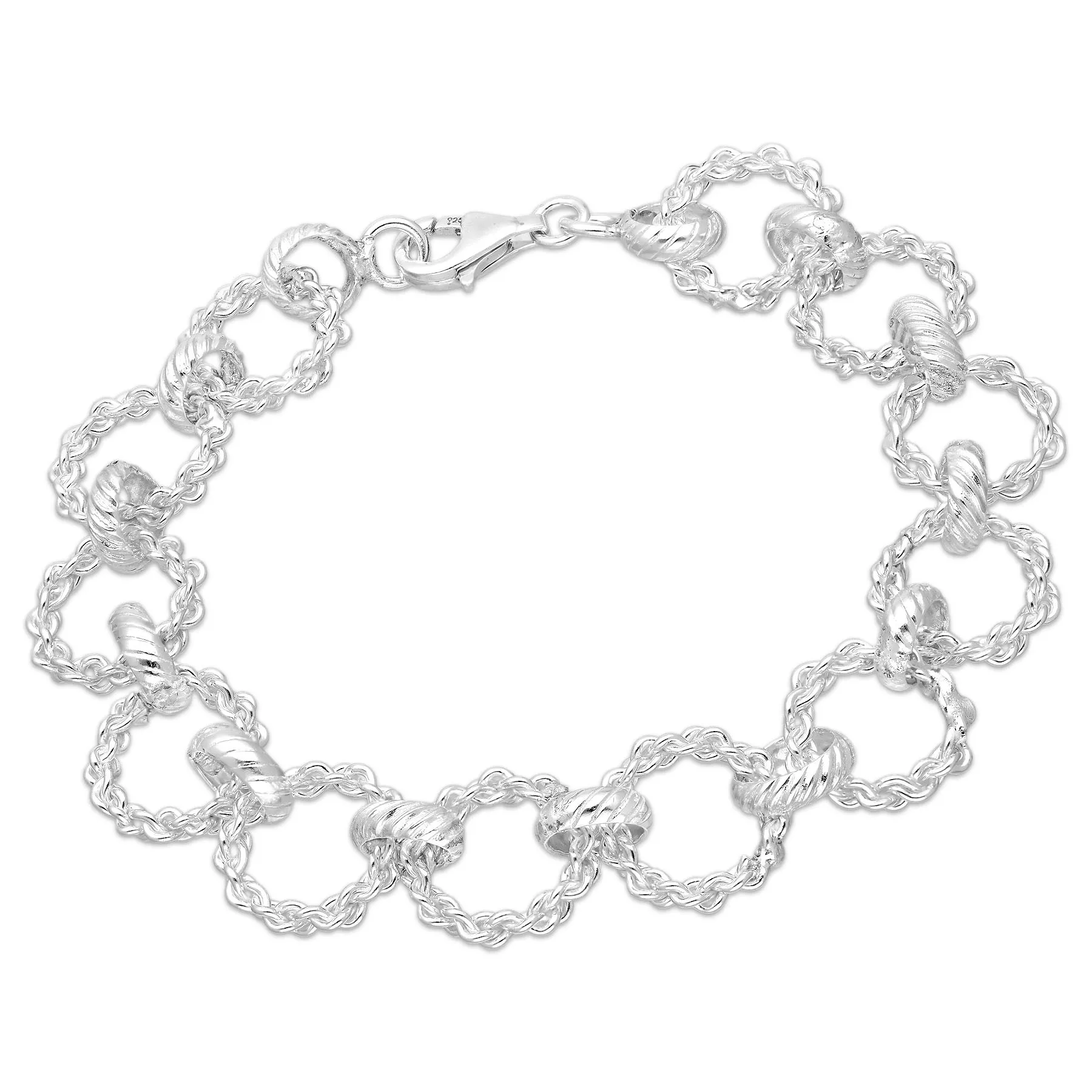 Srebrna bransoletka koła