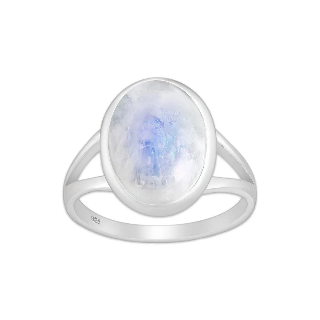 Srebrny pierścionek z Kamieniem Księżycowym - Europa 17, US 8