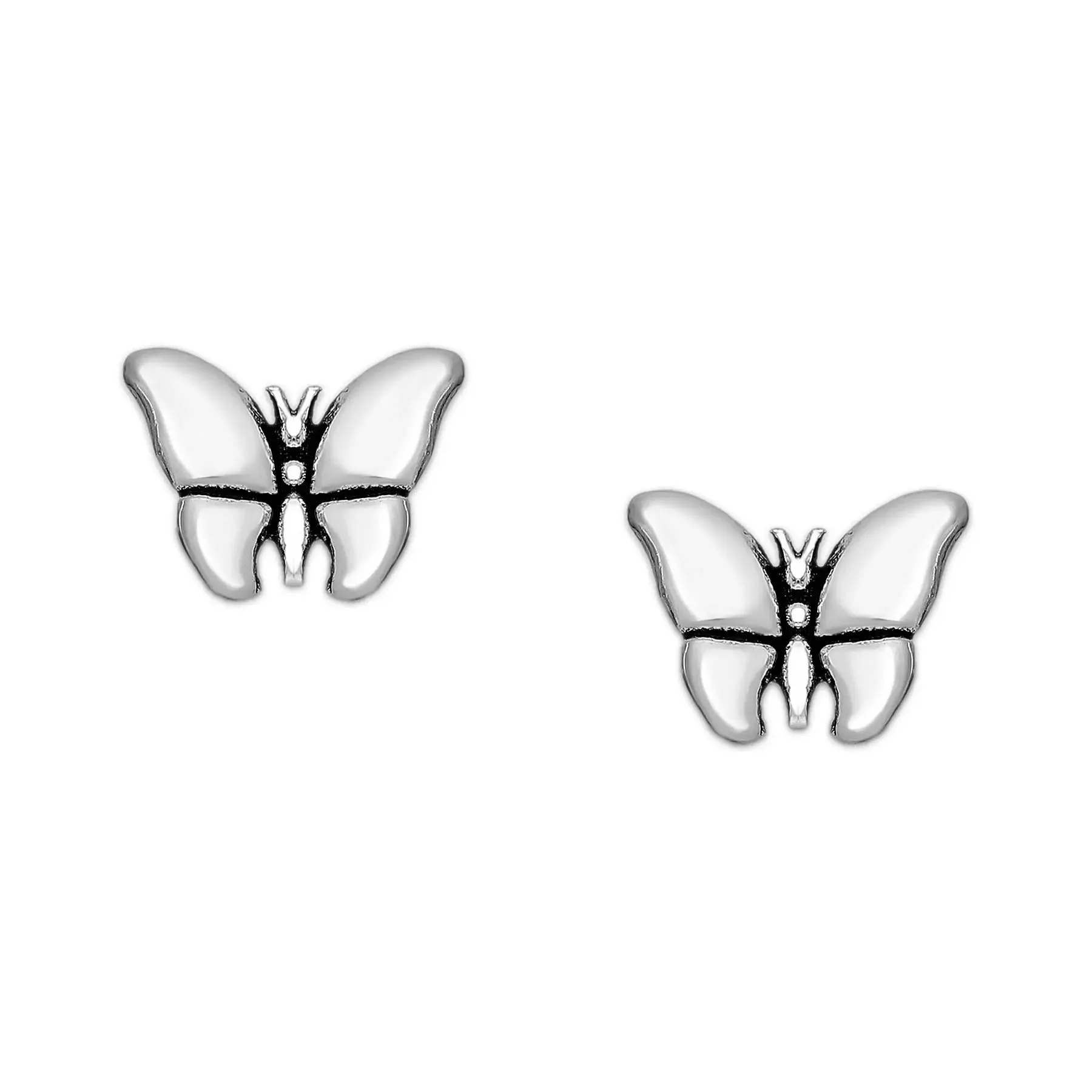 Srebrne kolczyki motylki