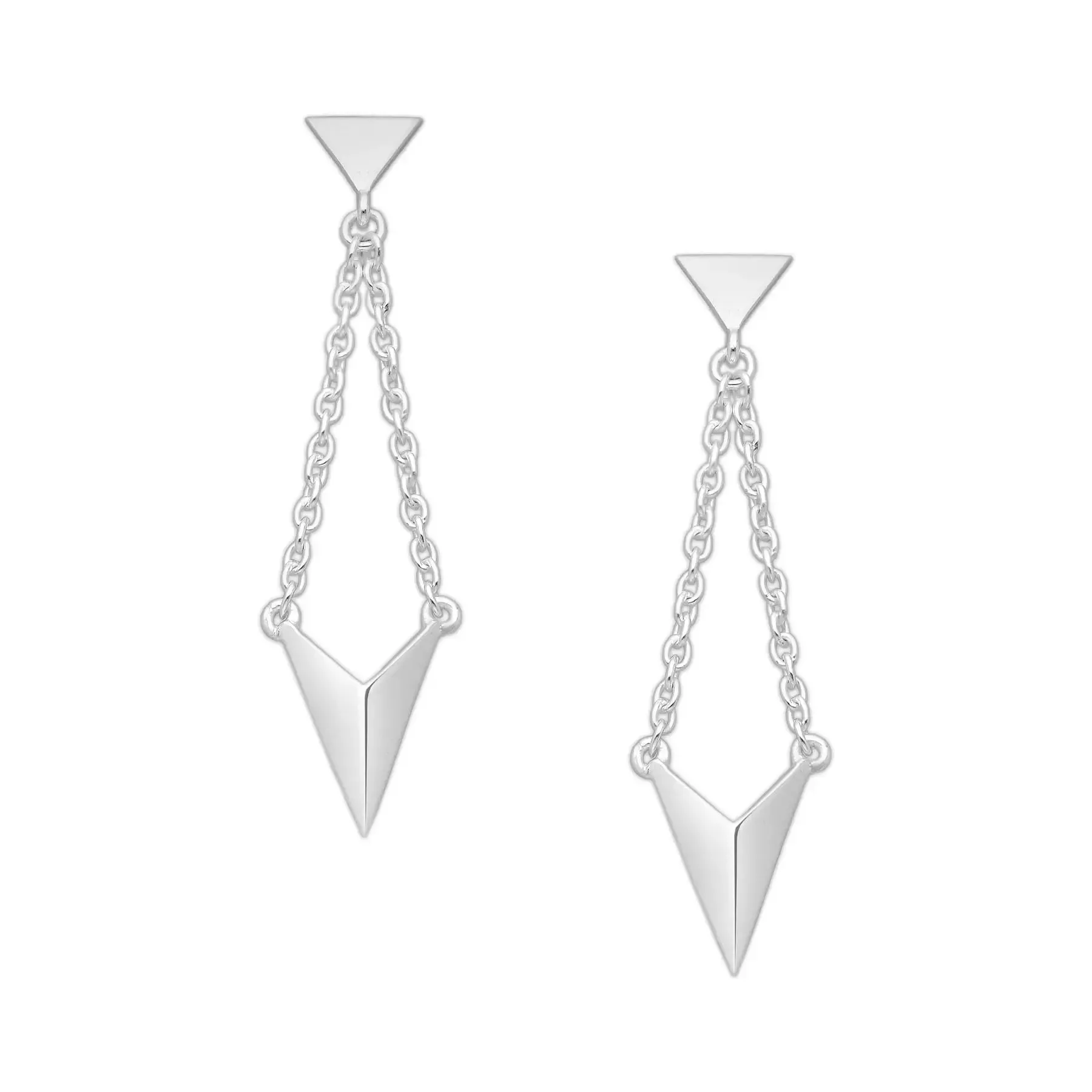 Długie srebrne kolczyki