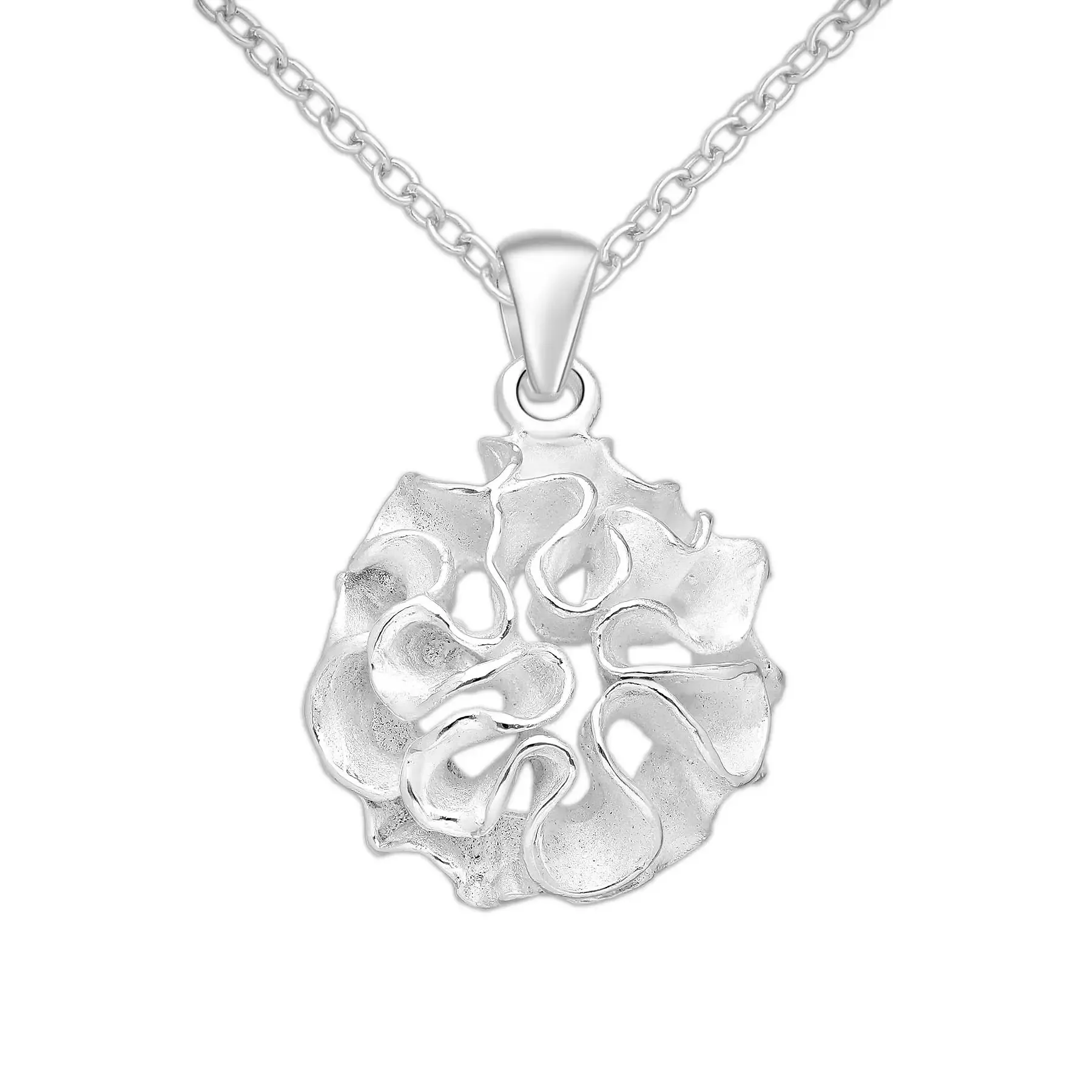 Srebrny efektowny wisiorek