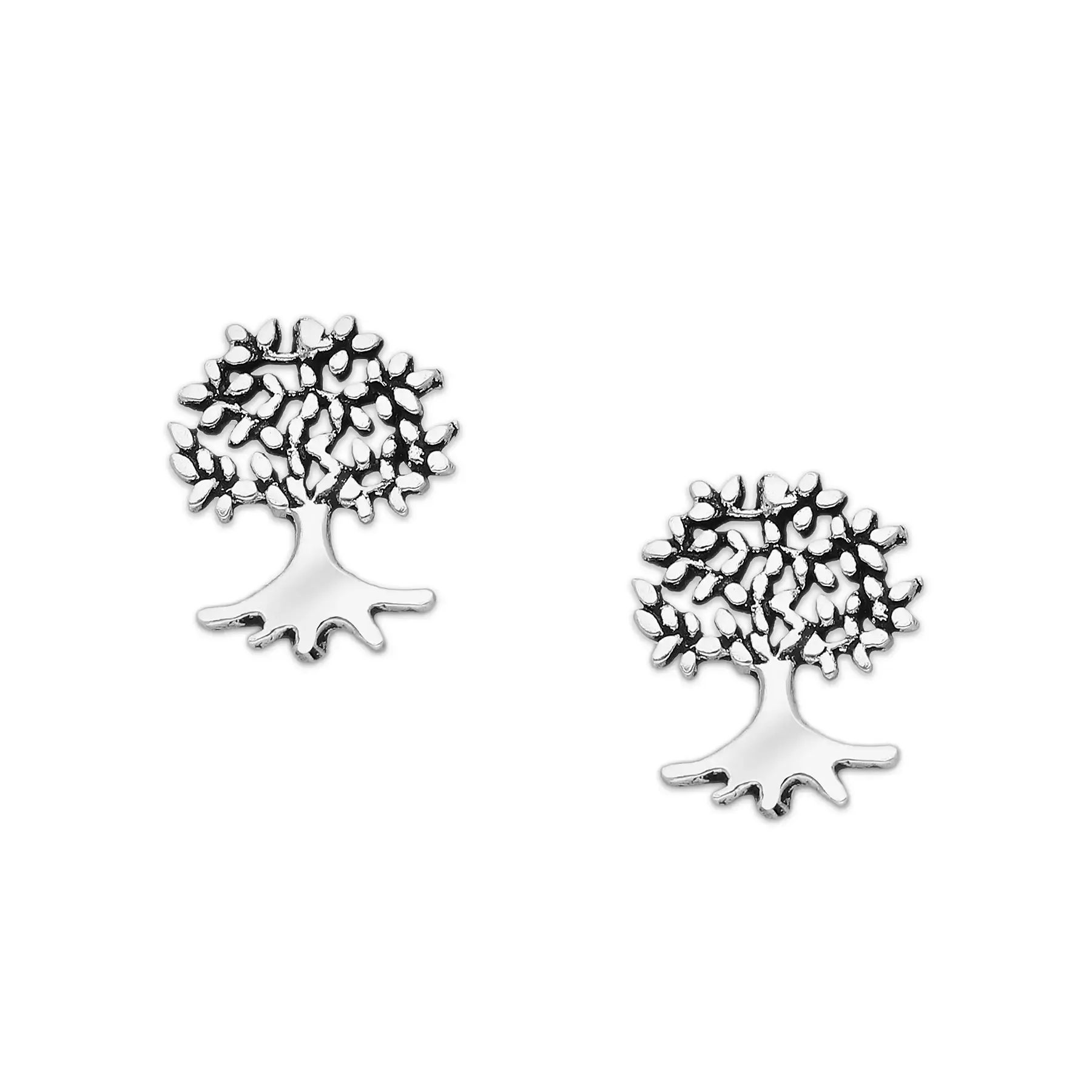 Srebrne kolczyki drzewo życia