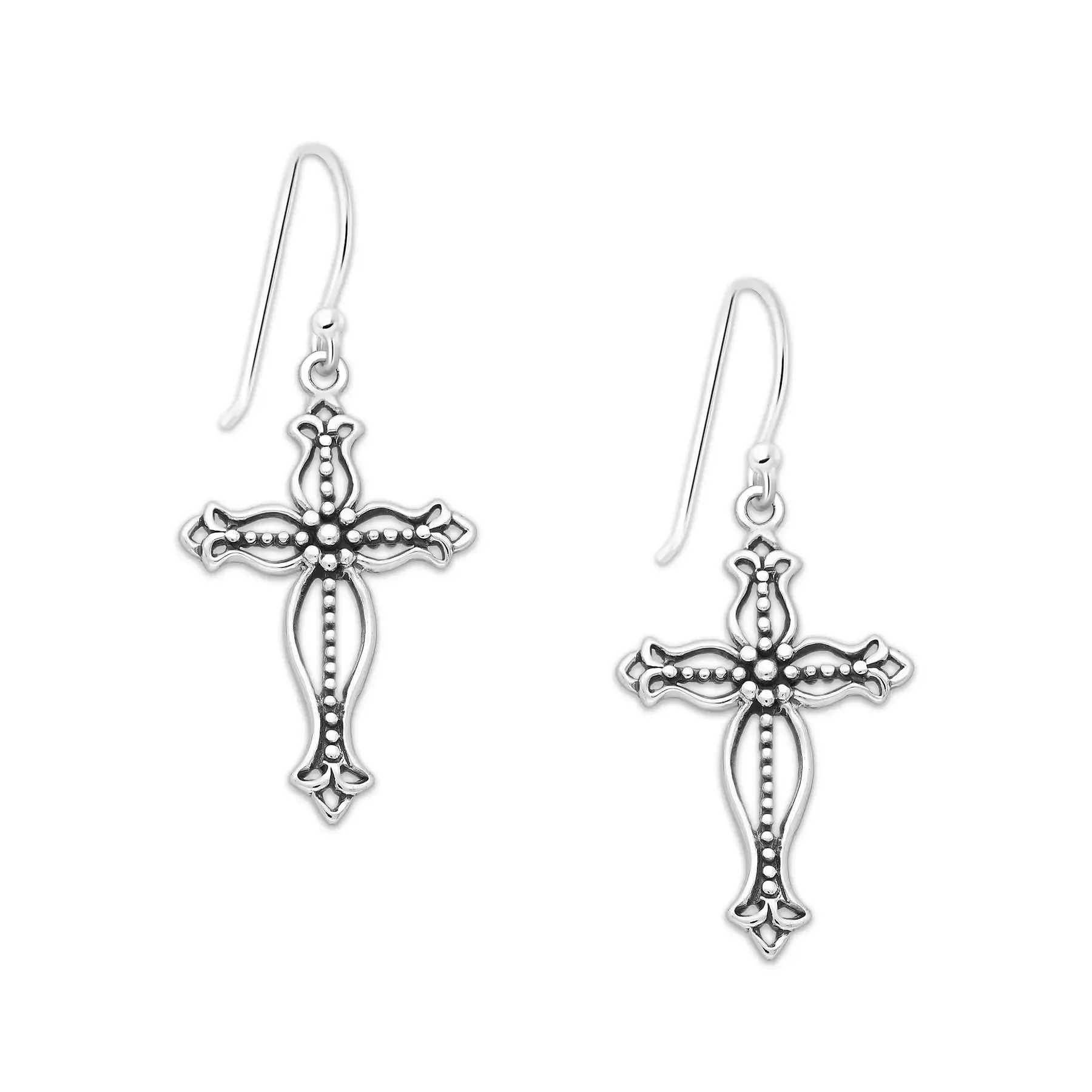 Srebrne kolczyki krzyżyki