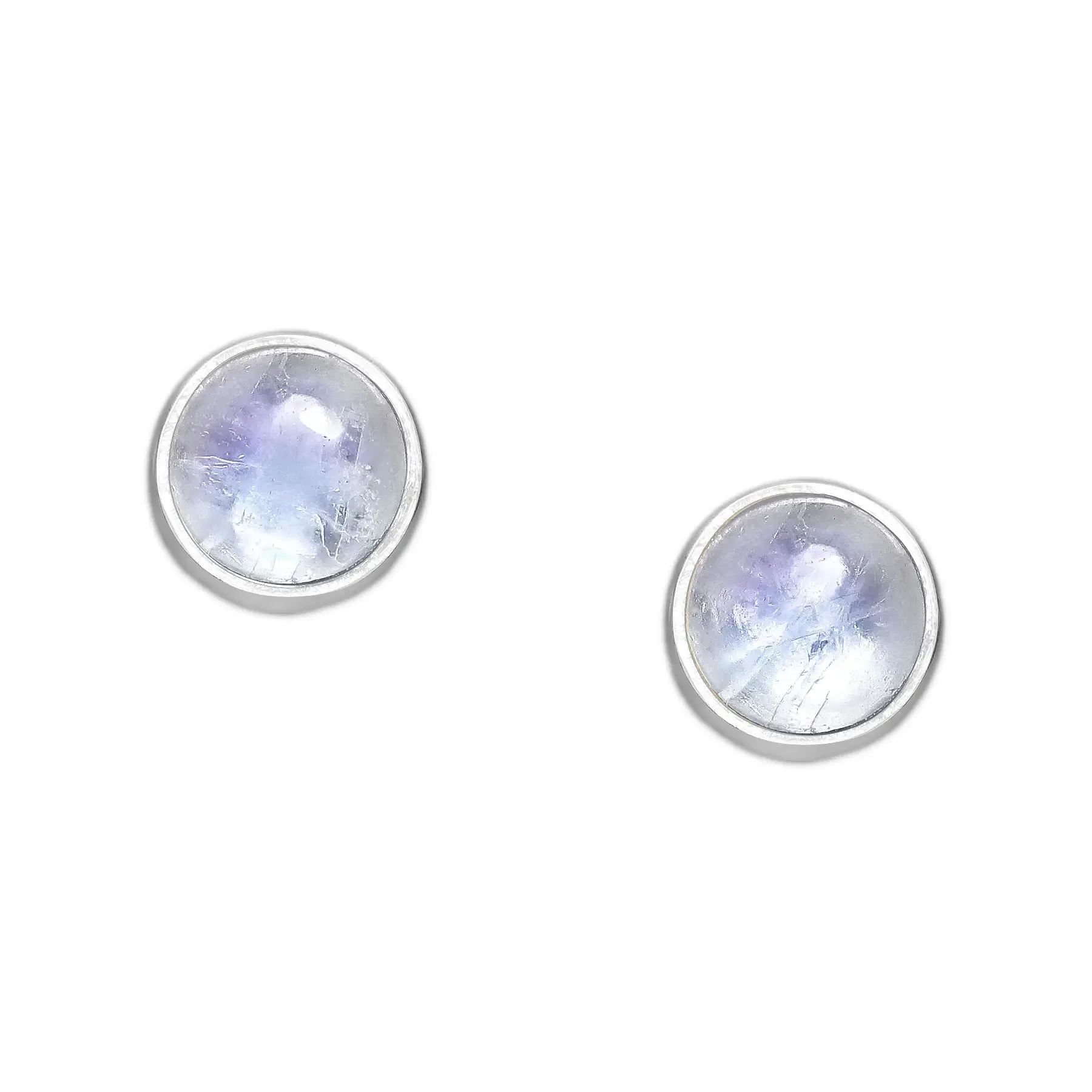 Srebrne kolczyki z kamieniem księżycowym