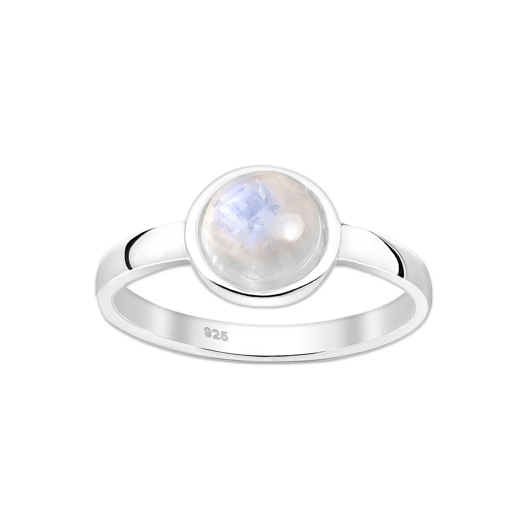 Srebrny pierścionek z Kamieniem Księżycowym - Europa 13; US 6