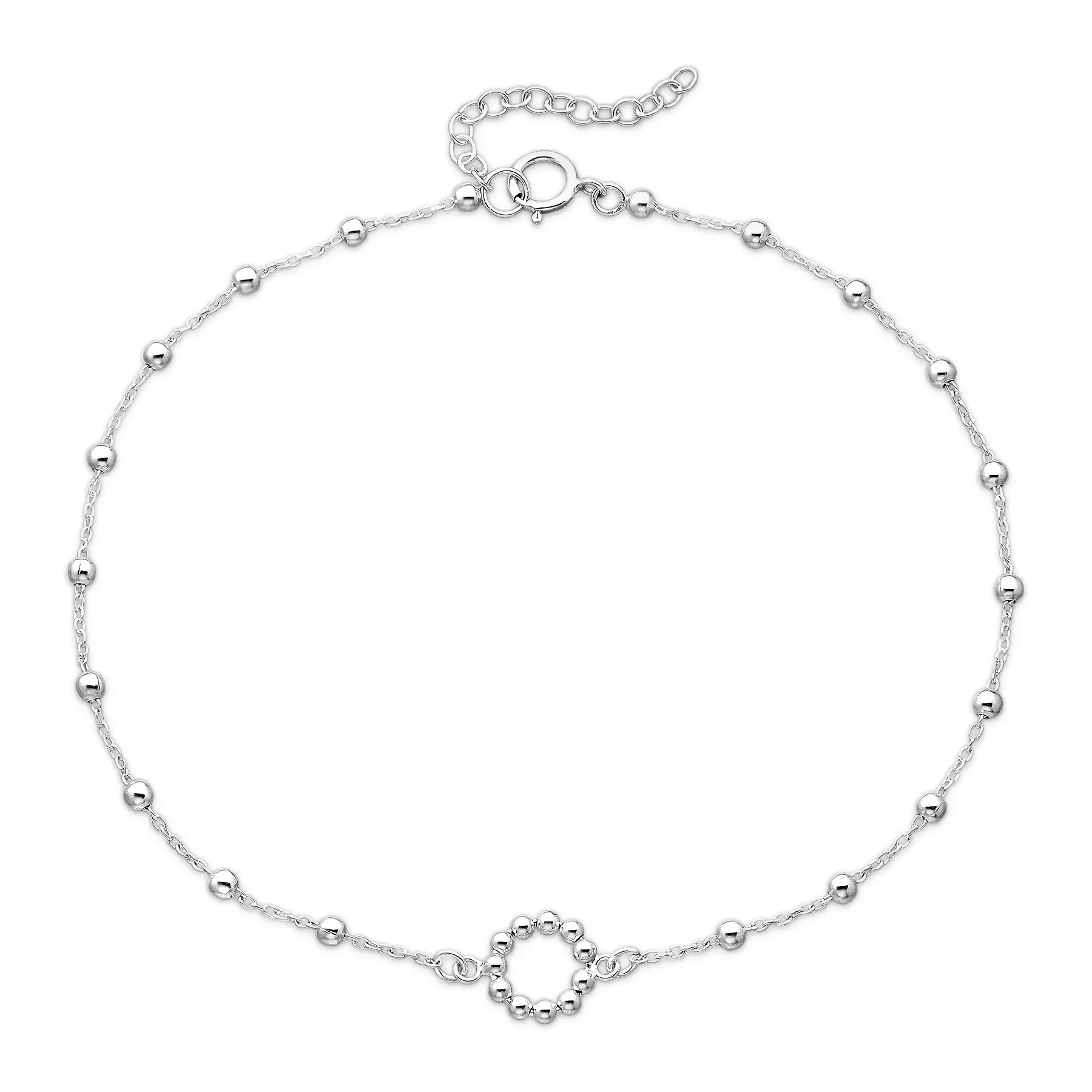 Srebrna bransoletka na kostkę