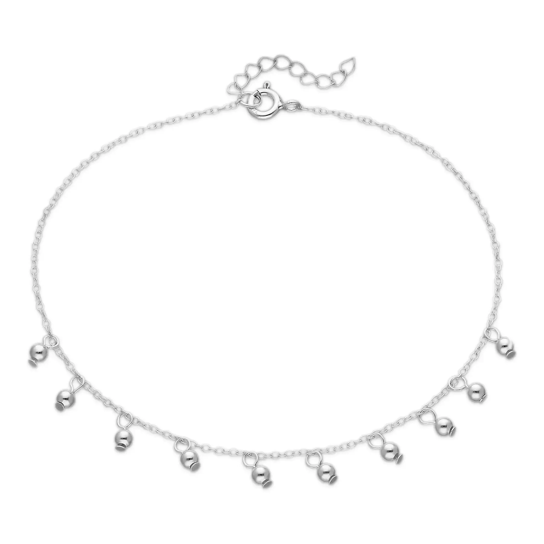 Srebrna bransoletka na kostkę