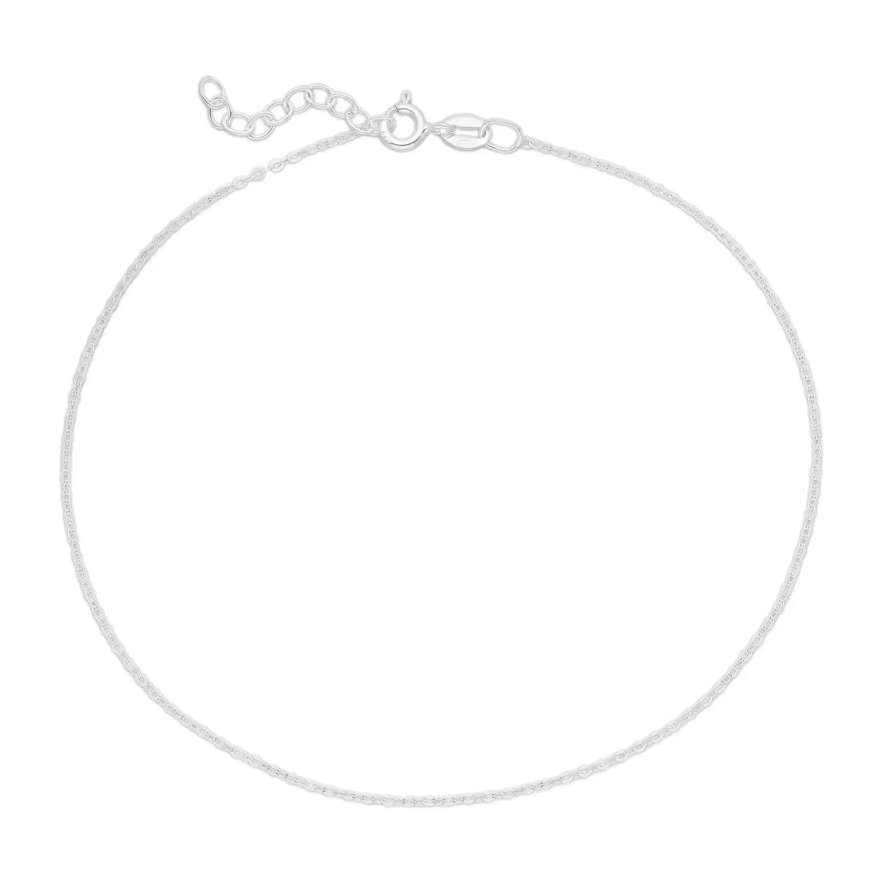 Srebrna bransoletka na kostkę - od 25 cm do 27,5 cm – możliwość regulacji