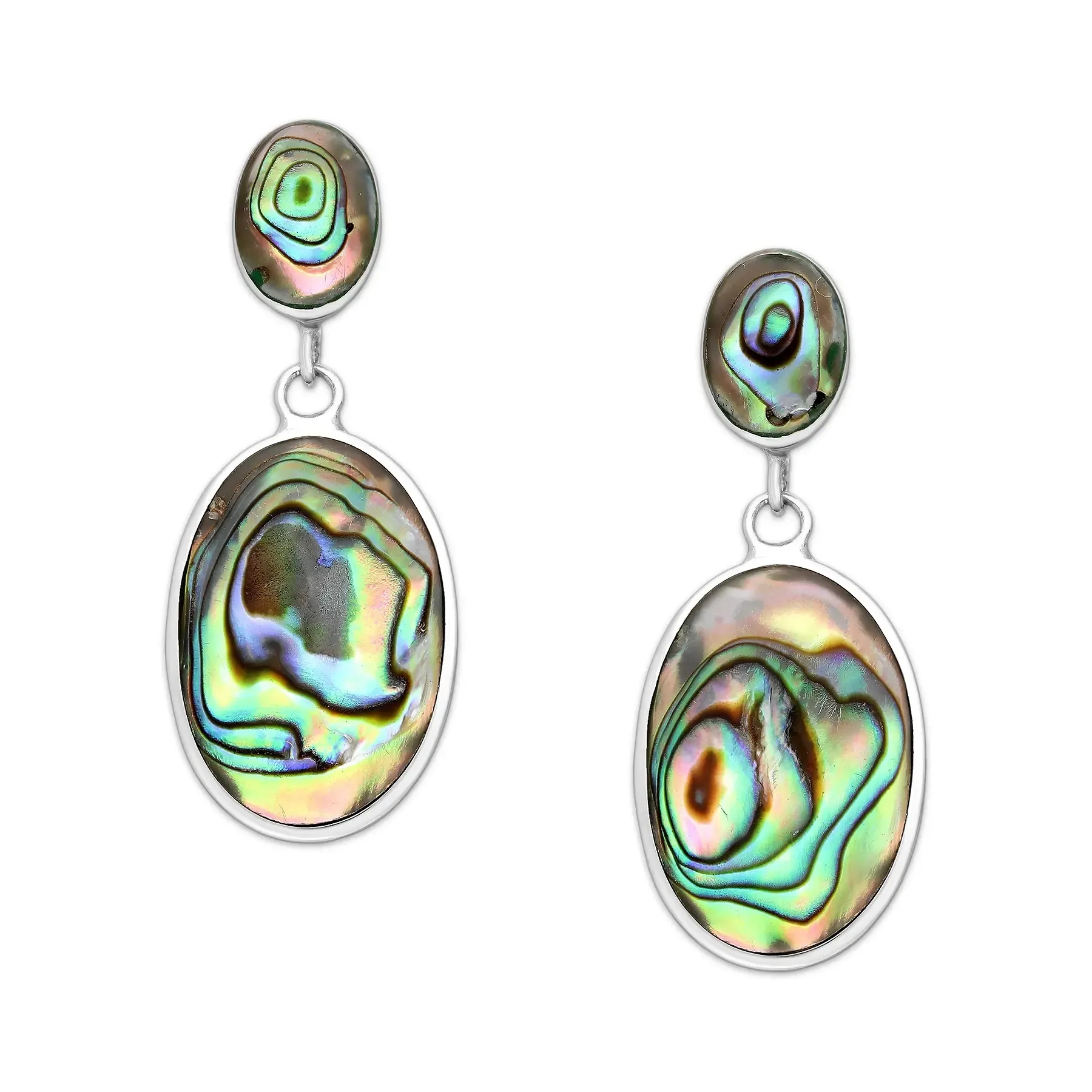 Srebrne kolczyki z muszlą Abalon