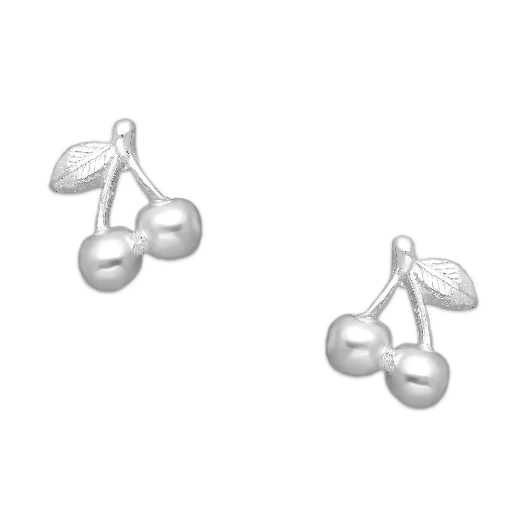 Srebrne kolczyki wisienki