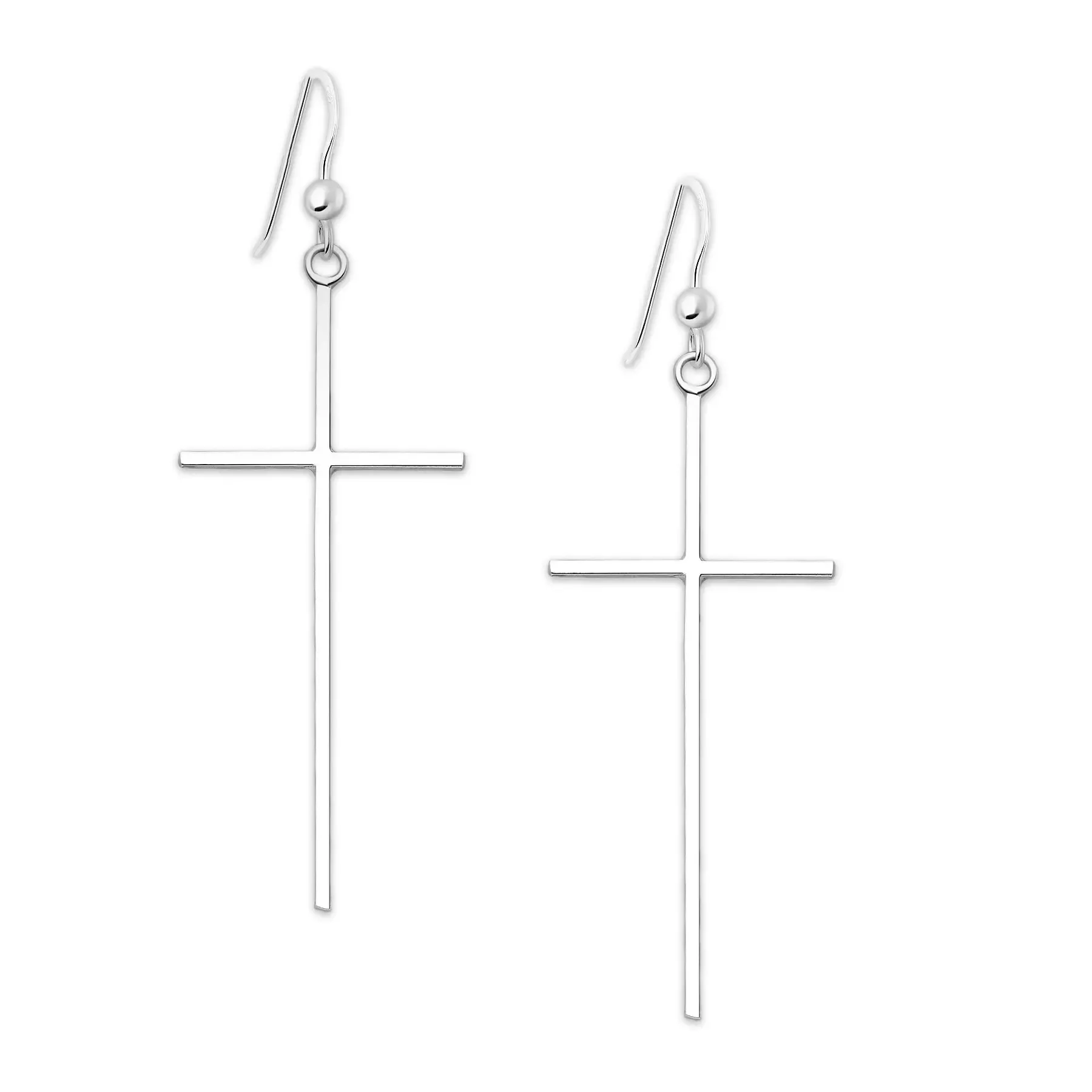 Srebrne kolczyki krzyżyki