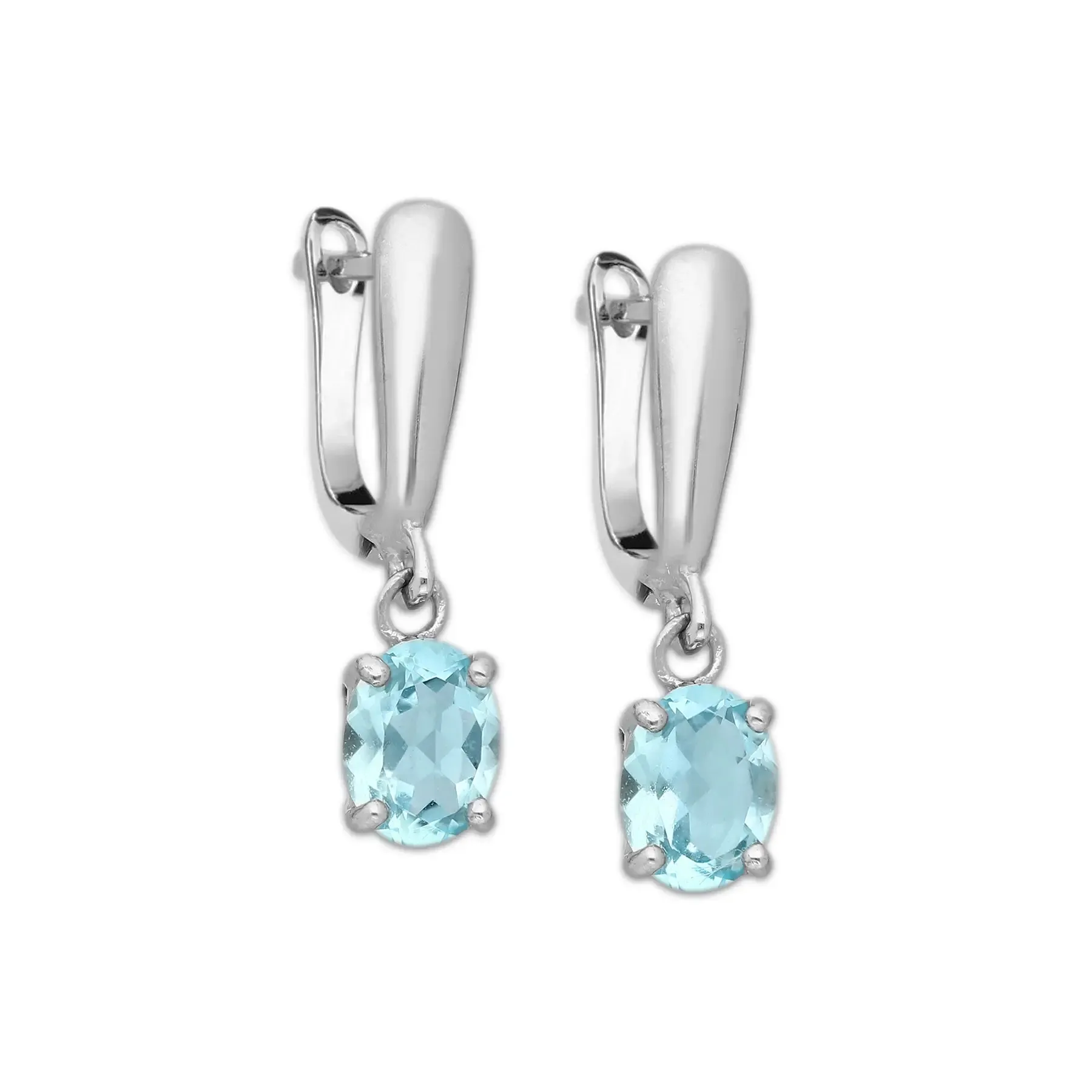 Srebrne kolczyki z topazami