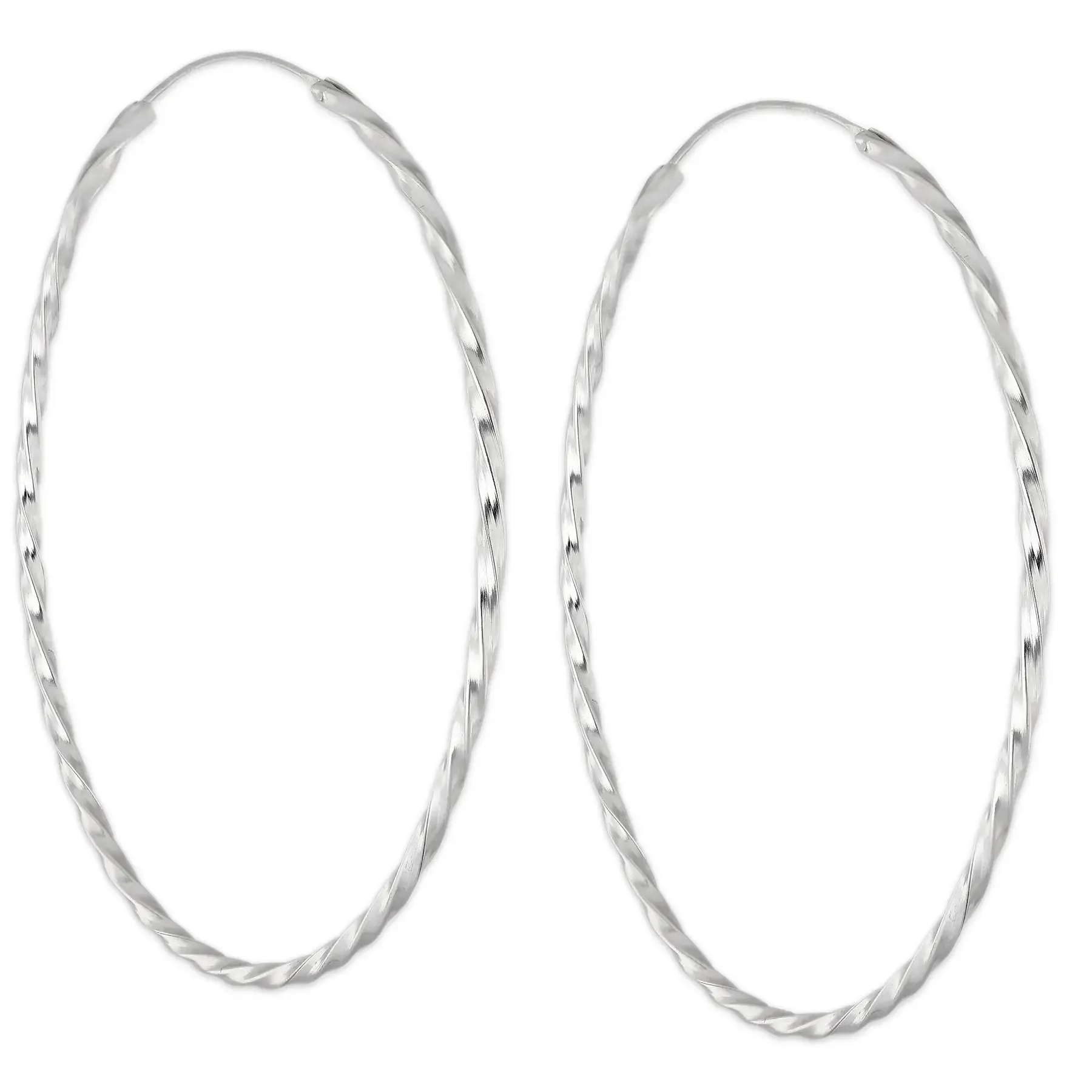 Duże srebrne kolczyki koła