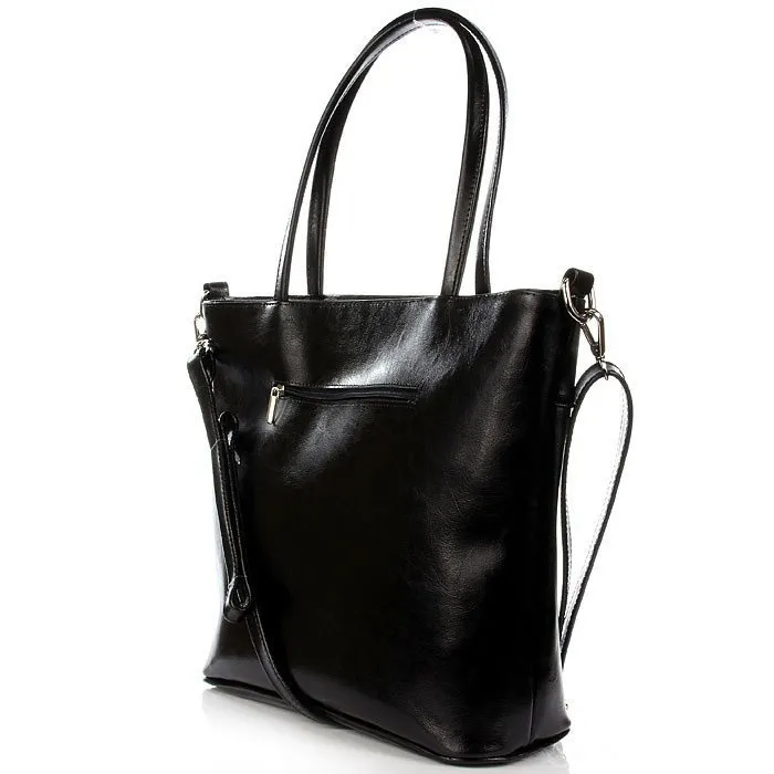 Torebka skórzana damska DAN-A T278 czarna