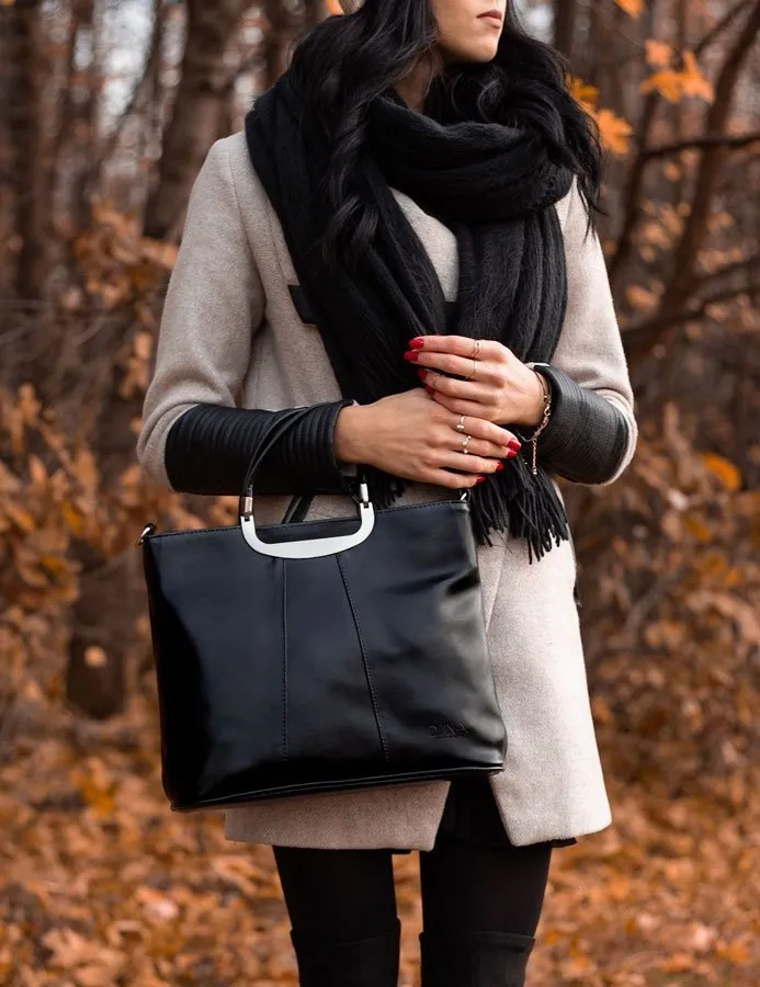 Torebka skórzana damska elegancka DAN-A T280 camel