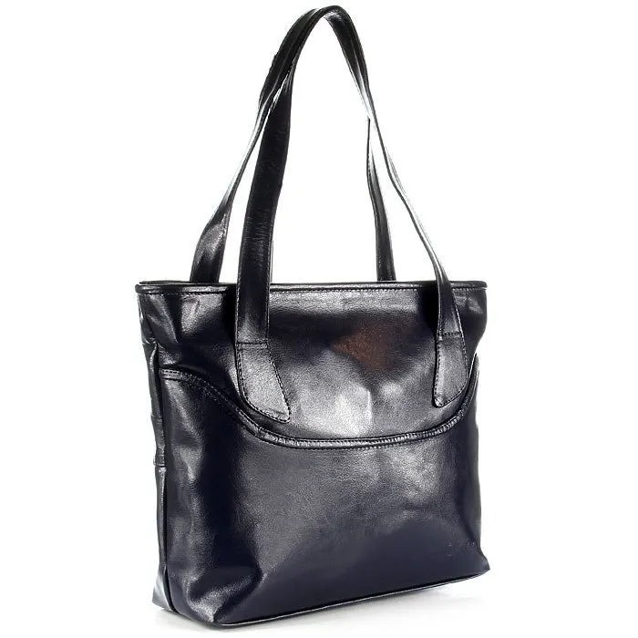 Torebka damska skórzana DAN-A T292 granatowa