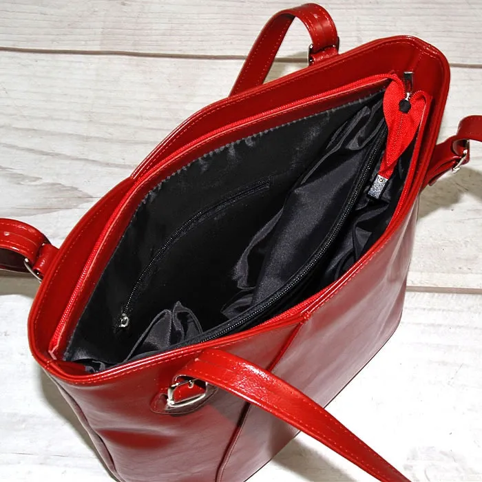 torebka skórzana DAN-A T300 czerwona