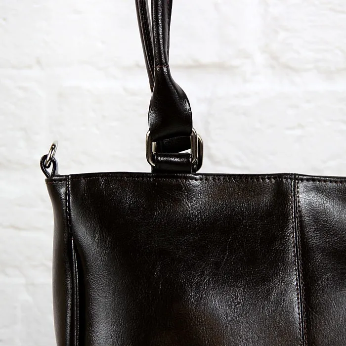 Torebka skórzana damska DAN-A T177 czekoladowa