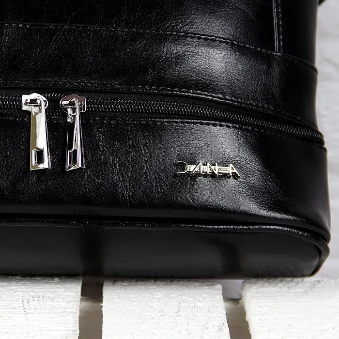 Torebka skórzana na ramię DAN-A T332A czarna