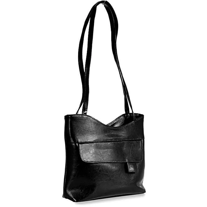 Torebka skórzana damska DAN-A T180 czarna