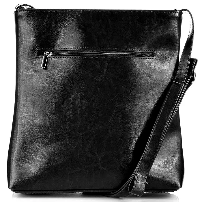 Skórzana damska elegancka listonoszka DAN-A T285 czarna