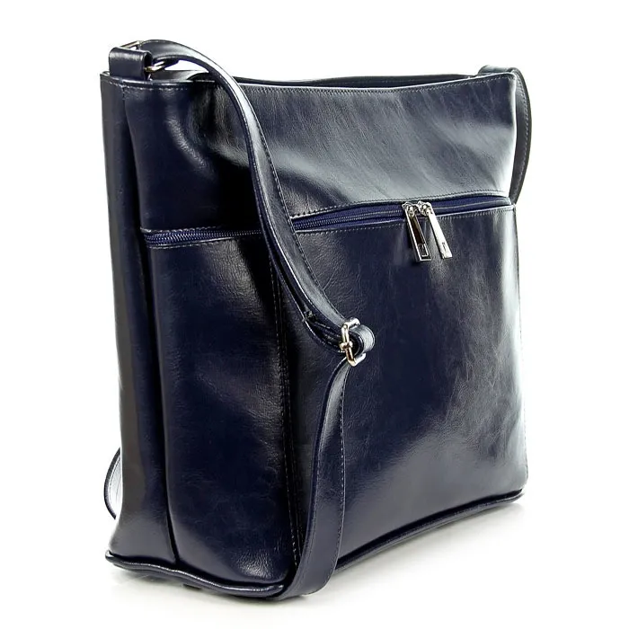 Listonoszka skórzana granatowa DAN-A T339