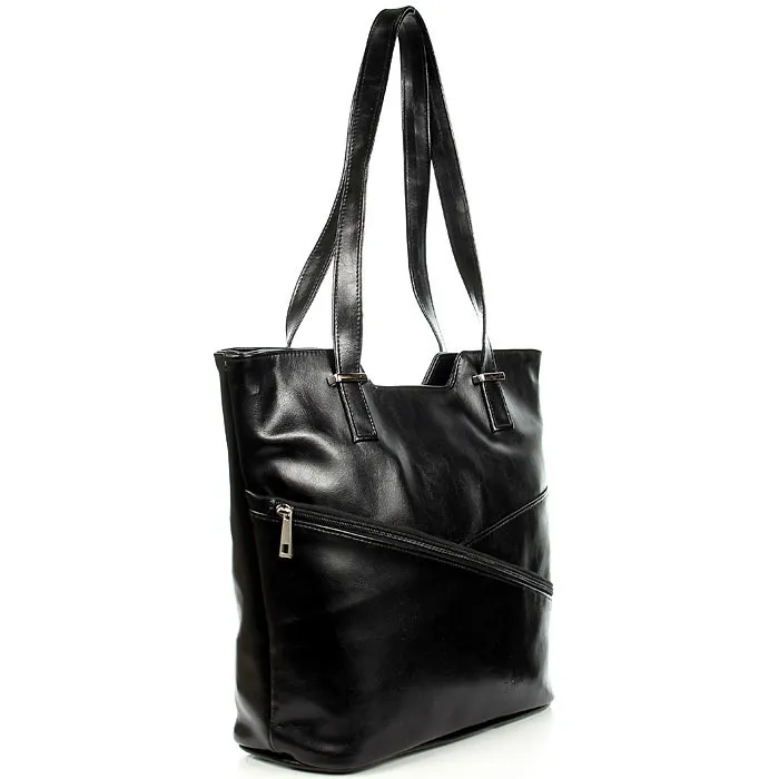 Torebka skórzana damska na ramię czarna DAN-A T350