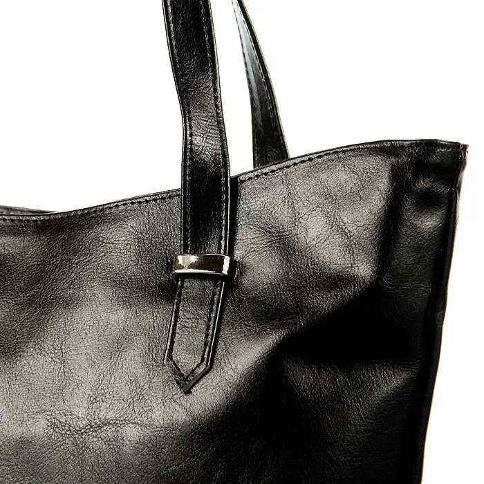 Torebka skórzana damska na ramię czarna DAN-A T369