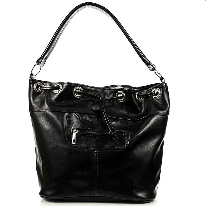 Polska skórzana torebka worek DAN-A T371