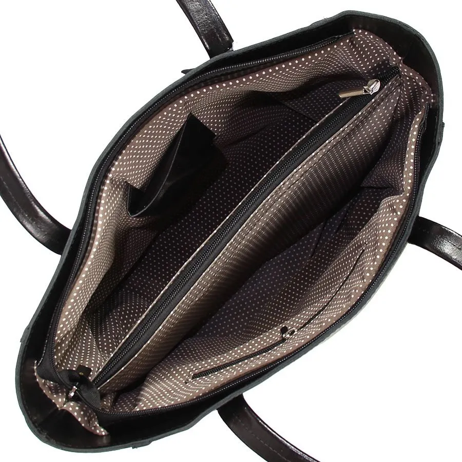 Skórzana czarna torebka DAN-A T395