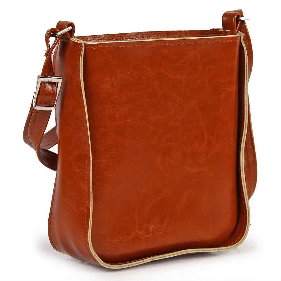 Skórzana listonoszka DAN-A T396 camel