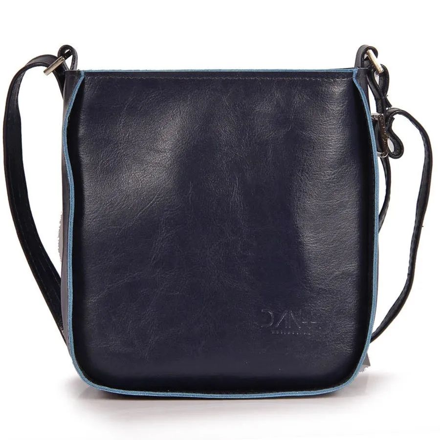 Skórzana listonoszka DAN-A T396 granatowa