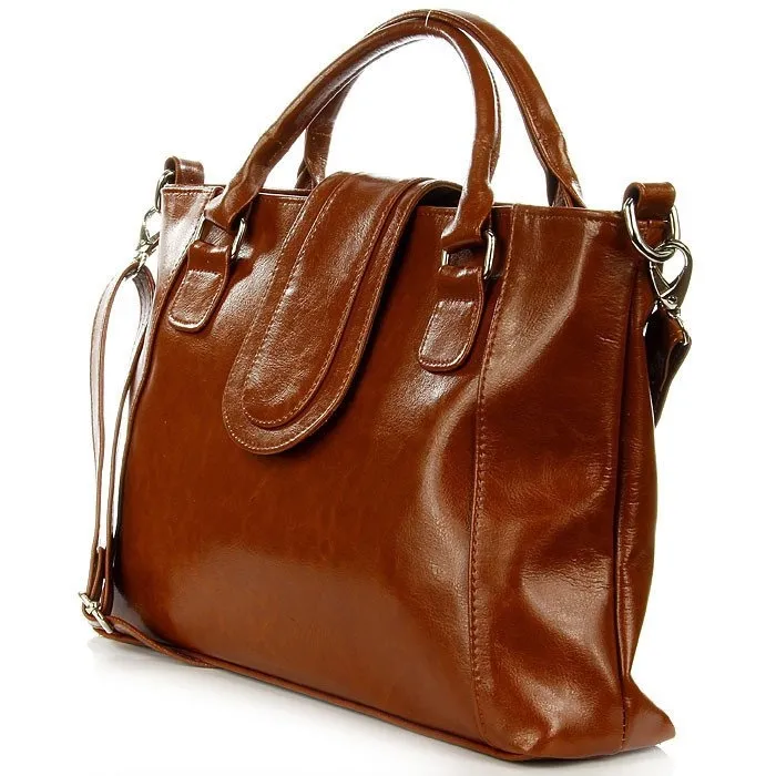 Torebka skórzana damska aktówka DAN-A T84 camel