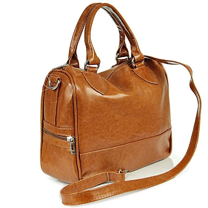 Torebka skórzana damska kuferek DAN-A T87 camel