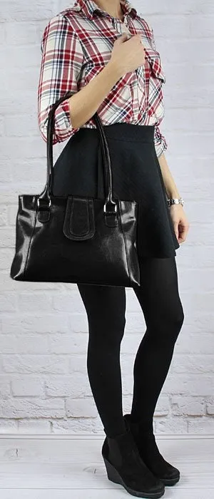 Torebka skórzana damska DAN-A T84A czarna