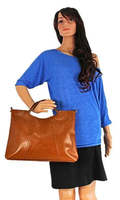 Skórzana damska aktówka DAN-A T59 camel