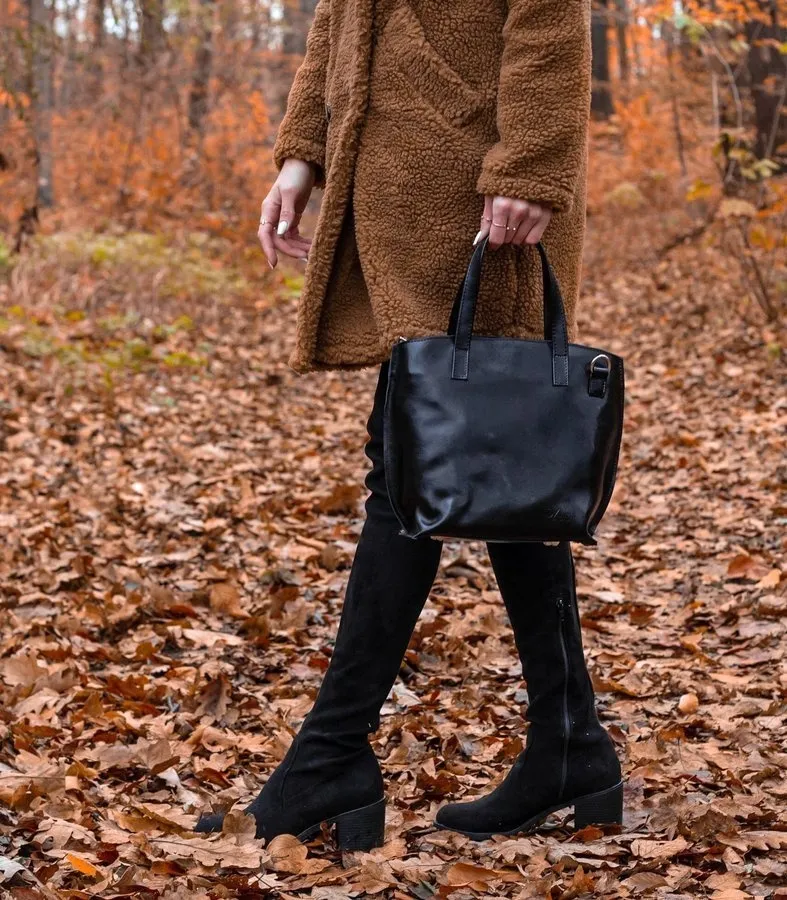 Torebka skórzana damska DAN-A T421 czarna