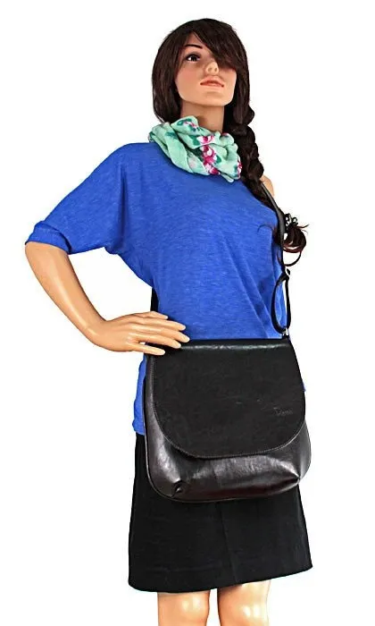 Torebka skórzana damska listonoszka DAN-A T92 czekoladowa