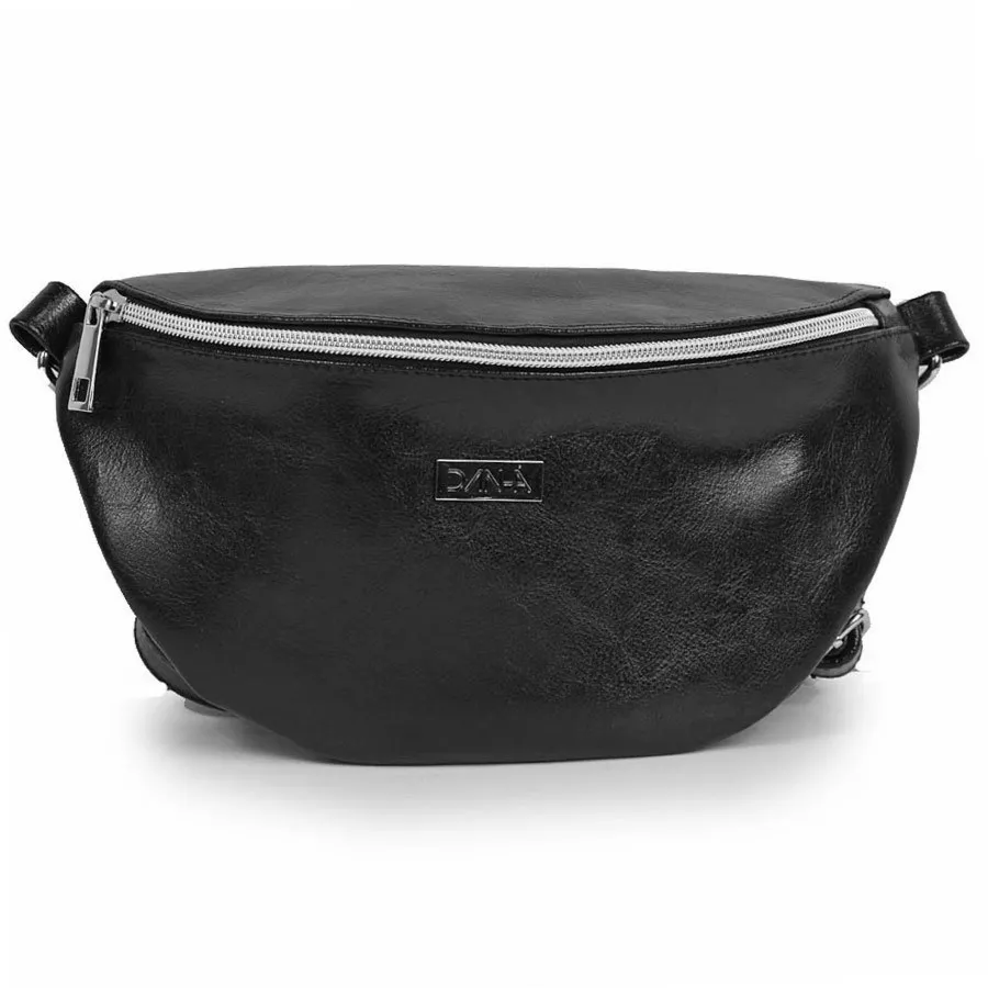 Skórzana saszetka czarna nerka damska DAN-A T440