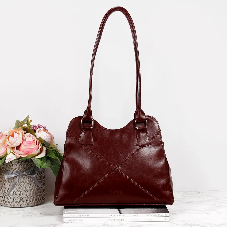 Torebka skórzana damska koniak DAN-A T94