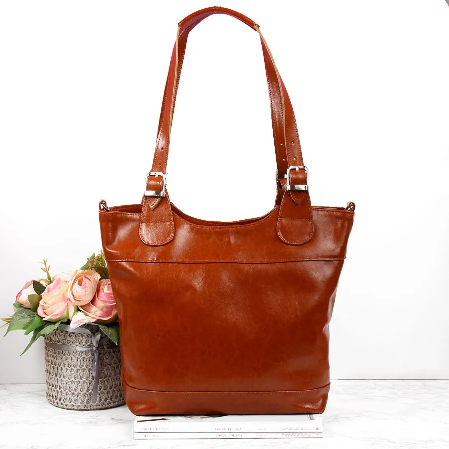 Torebka skórzana elegancka DAN-A T195A camel