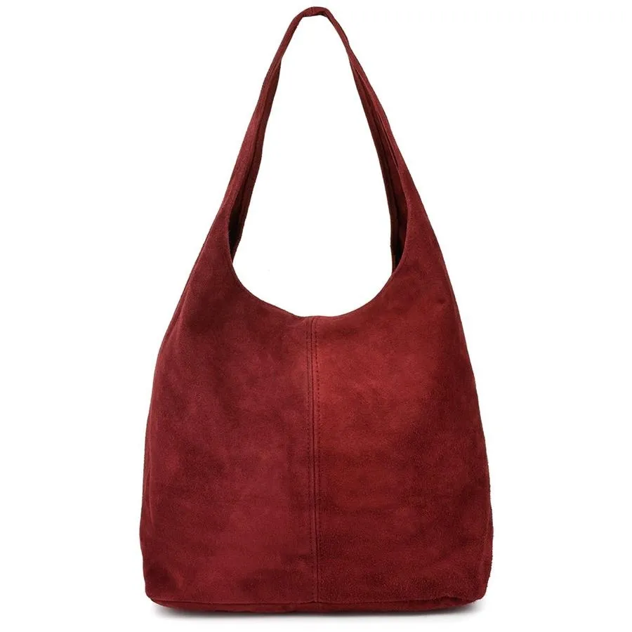 Worek A4 skórzany bordowy U35