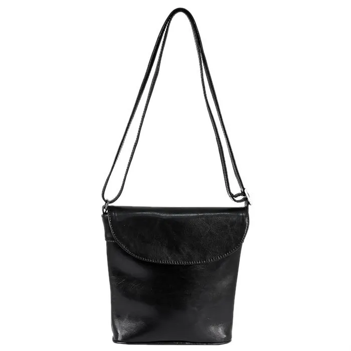 Torebka skórzana damska listonoszka DAN-A T209 czarna