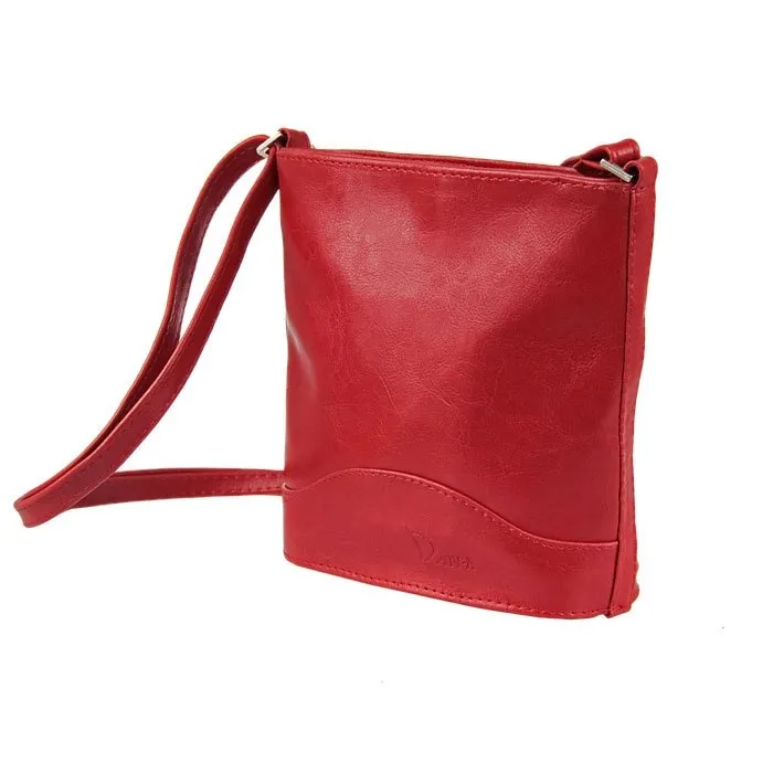 Torebka skórzana damska listonoszka DAN-A T210 czerwona